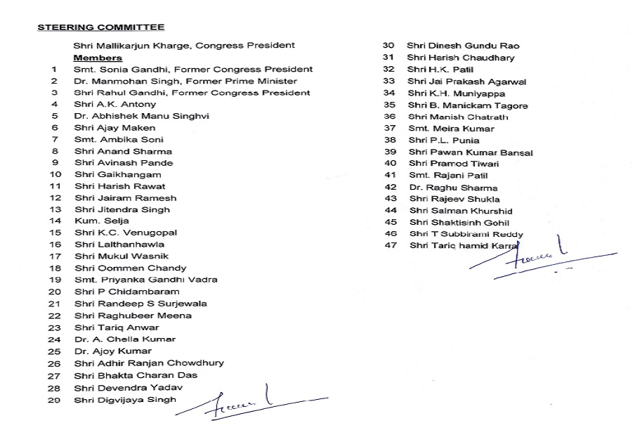 कांग्रेस में अब CWC नहीं, संचालन समिति लेगी बड़े फैसले, खड़गे ने बनाई 47 सदस्यीय टीम