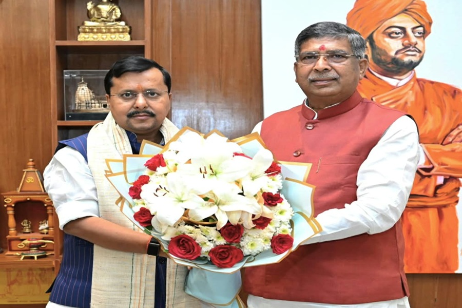 भाजपा के राष्ट्रीय अध्यक्ष से मिले प्रदेश अध्यक्ष आदित्य साहू