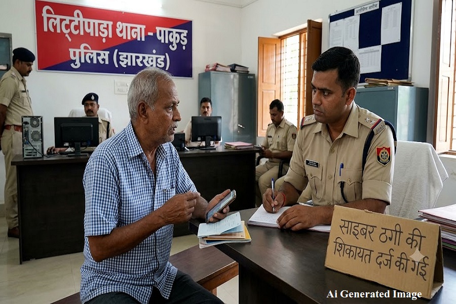 पाकुड़ में 3 हजार वापस करने के बहाने बुजुर्ग से ठगे 4.81 लाख रुपए 