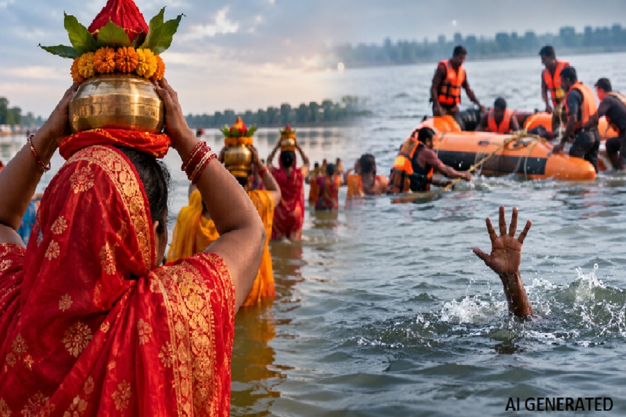 बिहार में नवरात्र की खुशियां मातम में बदलीं, 10 जिलों में डूबने से 16 लोगों की मौत