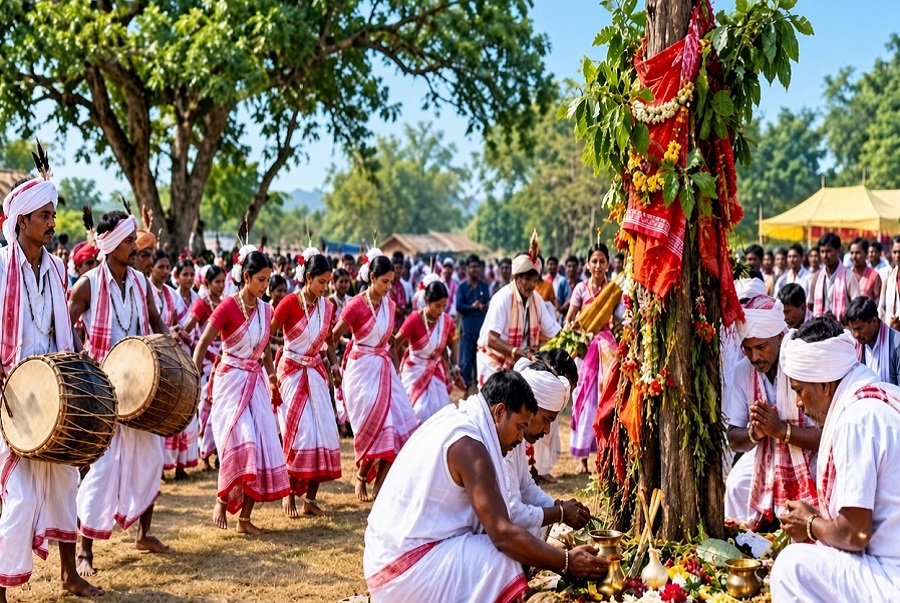 पारंपरिक रीति-रिवाज और मांदर-नगाड़ों की थाप के बीच ऐतिहासिक मुड़मा जतरा का हुआ शुभारंभ