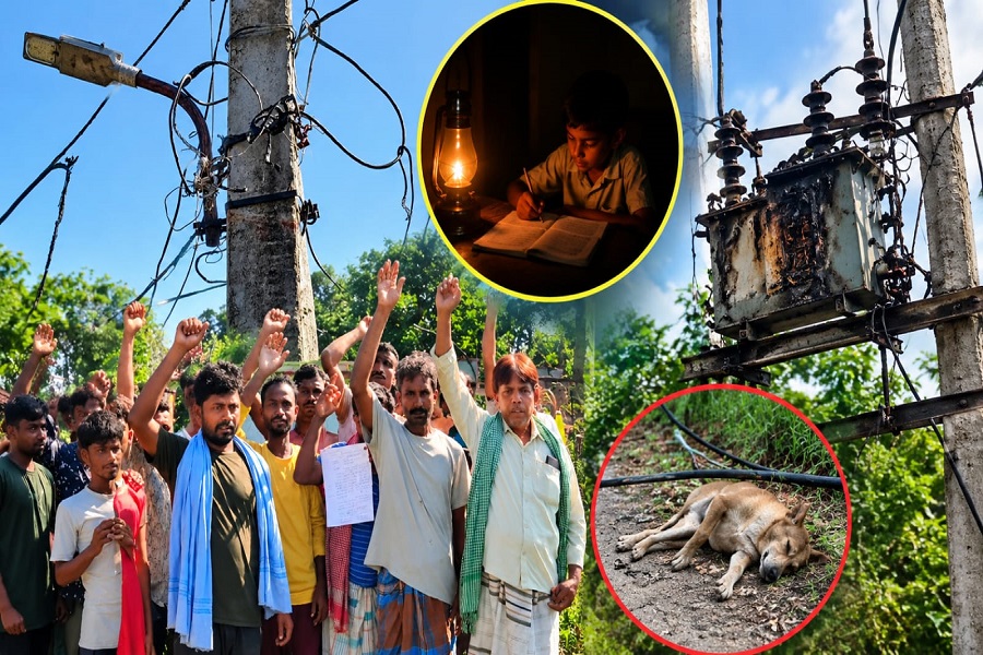 साहिबगंज में आकाशीय बिजली से ट्रांसफार्मर जला, 10 दिनों से अंधेरे में 80 परिवार, पानी का भी संकट