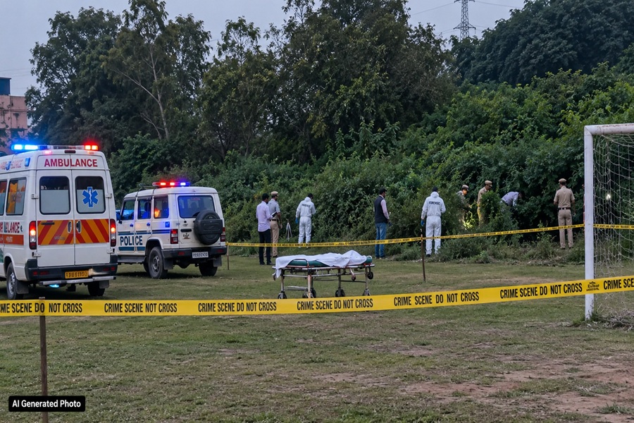 झाड़ियों में फुटबॉल ढूंढ़ने गये बच्चे, मिली सड़ी-गली लाश; मुर्दा मैदान इलाके में दहशत