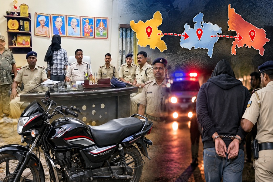 गढ़वा में लूटी गई बाइक से मध्य प्रदेश में डकैती, यूपी में पकड़े गए अपराधी; अंतर्राज्यीय गिरोह का पर्दाफाश