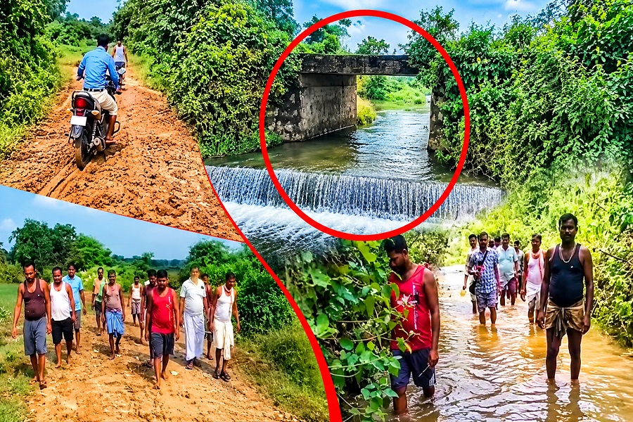 जामताड़ा में 15 साल से अधूरा पड़ा पुल, 2.60 लाख का फंड पड़ा धूल फांक रहा; आक्रोशित ग्रामीणों का चुनाव बहिष्कार का ऐलान
