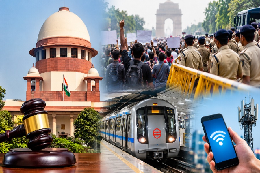 CJP प्रदर्शन पर सुप्रीम कोर्ट सख्त, मेट्रो-इंटरनेट सेवा बहाल करने और बैरिकेड्स हटाने का निर्देश