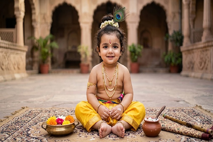 जन्माष्टमी पर श्रीकृष्ण बने बच्चे ने निगला मोती, श्वास नली में फंसने से मौत; गाँव में मातम